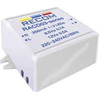 Recom Lighting RACD03-350 LED-constante-stroombron 3 W 350 mA 12 V/DC Voedingsspanning (max.): 264 V/AC - thumbnail