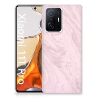 Xiaomi 11T | 11T Pro TPU Siliconen Hoesje Marble Pink - Origineel Cadeau Vriendin