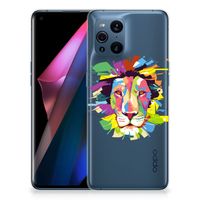 OPPO Find X3 | X3 Pro Telefoonhoesje met Naam Lion Color