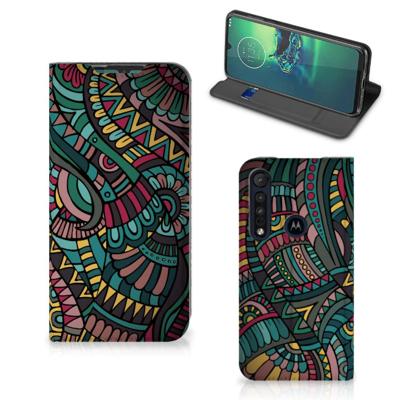 Motorola G8 Plus | Hoesje met Magneet | Aztec