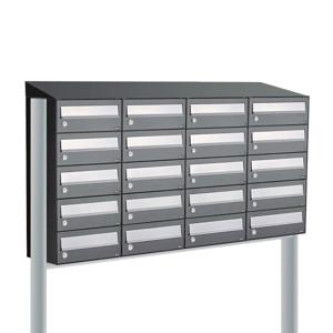 Allux Hive Set 4-Breed, 5-Hoog Met Dak Op Statief Antraciet - 40030065_4x5ds