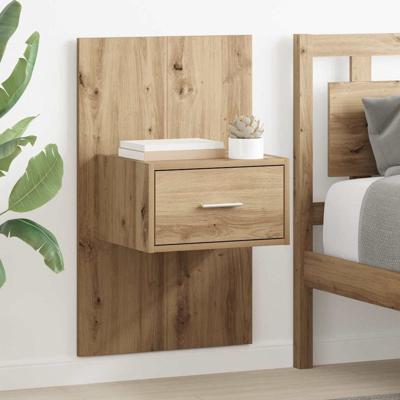 Bedkast 2 pcs artisanaal eikenkleurig 48.5 x 32.5 x 80 cm