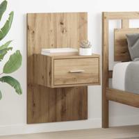 Bedkast 2 pcs artisanaal eikenkleurig 48.5 x 32.5 x 80 cm