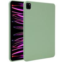 Accezz Liquid Silicone Backcover met penhouder iPad Pro 11 (2018 - 2022) Tablethoesje Groen
