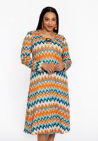 Yoek Jurk ajour SUNSET | Oranje | Maat 38/40