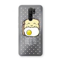 Sleep All Day: Xiaomi Redmi 9 Transparant Hoesje