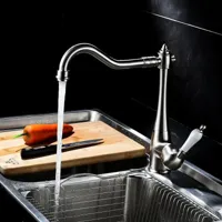 Klassieke Mengkraan | Geborsteld Nikkel | Warm & Koud Water | Enkel Handvat Klassieke Mengkraan | Geborsteld Nikkel | Warm & Koud Water | Enkel Handvat