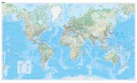 Wereldkaart World Physical | 138 x 83 cm | Kümmerly & Frey