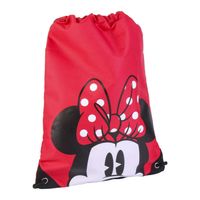 Disney Minnie MouseA gymtas/rugzak/rugtas voor kinderen - rood - polyester - 29 x 40 cm - Gymtasje - zwemtasje - thumbnail