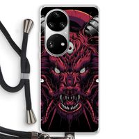 Hell Hound and Serpents: Huawei P50 Pro Transparant Hoesje met koord