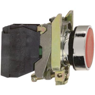 Schneider Electric XB4BA51 Harmony XB4BA51 Druktoets Bedieningsknop vlak 1 knop Geel Druk-ontgrendeling 1 stuk(s)