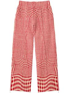 Burberry pantalon de jogging à motif pied-de-poule - Rouge