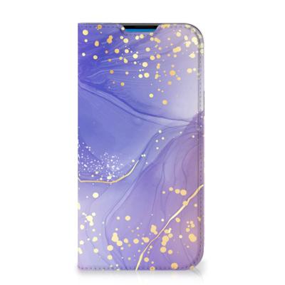 Bookcase voor iPhone 14 Pro Max Watercolor Paars Bookcase voor iPhone 14 Pro Max Watercolor Paars