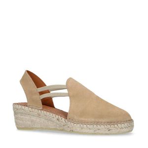 Manfield suède espadrilles beige