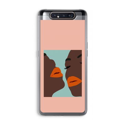 Orange lips: Samsung Galaxy A80 Transparant Hoesje