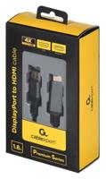Gembird CC-DP-HDMI-4K-6 video kabel adapter 1,8 m DisplayPort HDMI Type A (Standaard) Zwart