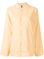 TEKLA chemise de pyjama en popeline - Jaune