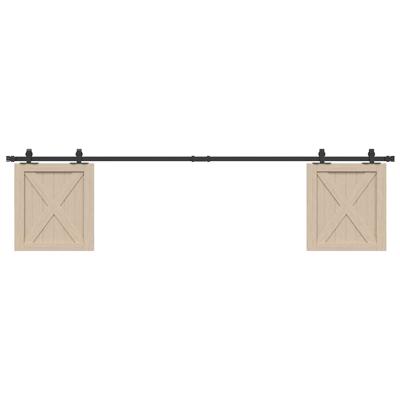VidaXL Ophangset voor schuifdeur 213 cm koolstofstaal