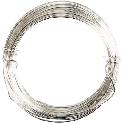 Creativ Company Verzilverd draad, dikte 0,4 mm, verzilverd, 20 m/ 1 rol