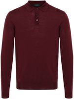 Zanone fine-knit polo shirt - Rouge - thumbnail