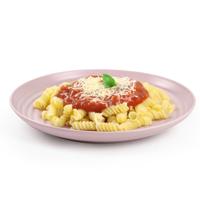 Plasticforte Rond bord/camping bord - D20 cm - roze - kunststof - onbreekbaar - servies