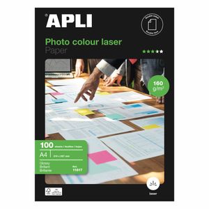 Apli fotopapier Colour Laser ft A4, 160 g, pak van 100 vel