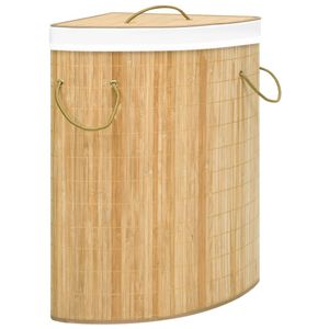 VidaXL Hoekwasmand 60 l bamboe