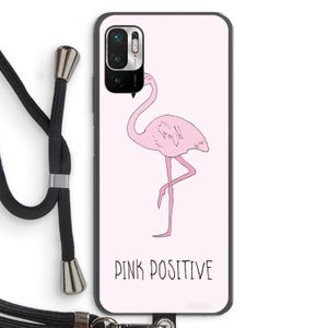 Pink positive: Xiaomi Redmi Note 10 5G Transparant Hoesje met koord