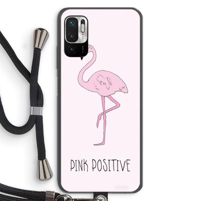 Pink positive: Xiaomi Redmi Note 10 5G Transparant Hoesje met koord
