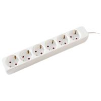 VALUE 6-voudige stekkerdoos zonder schakelaar, wit, 3 m