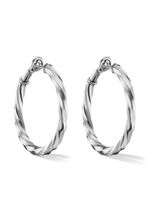 David Yurman boucles d'oreilles Cable Edge en argent sterling - thumbnail