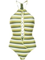 Amir Slama striped swimsuit - Vert - thumbnail