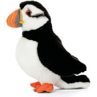 Speelgoed knuffel papegaaiduikertje zwart/wit 20 cm Speelgoed knuffel papegaaiduikertje zwart/wit 20 cm