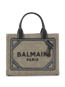 Balmain mini sac cabas à logo - Vert