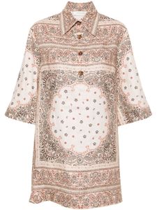 ZIMMERMANN robe-tunique en lin - Tons neutres