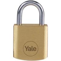 Messing hangslot - YALE - Y110B/20/111/4 - 20 mm - Stalen beugel - 3 sleutels