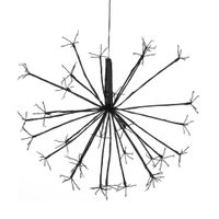 Dandelion hanging zwart warm wit 120led IP44 h32xd45cm kerst - Luca