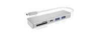 ICY BOX IB-HUB1413-CR USB-C® (USB 3.2 Gen 2) multiport hub 3 poorten Zilver