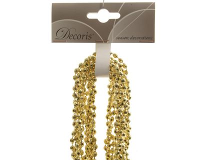 Kralenketting plastic diamant 270cm licht goud - Ksd