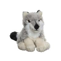 Nature Planet Knuffel Wolf - zachte pluche - 16 cm - wolven knuffeldier