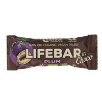 Lifefood Lifebar Inchoco pruimen bio raw 40 Gram