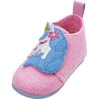 Playshoes Pantoffels Eenhoorn Meisjes Vilt/textiel Roze/blauw Mt 22 - thumbnail