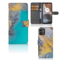 Motorola Moto G32 | Bookcase | Marble Blue Gold