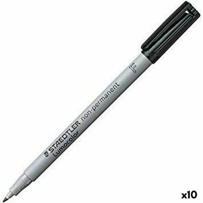 Markeerstift Staedtler Lumocolor 316F Zwart (10 Stuks)