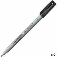 Markeerstift Staedtler Lumocolor 316F Zwart (10 Stuks)