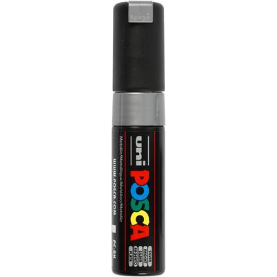 Uni-Posca Posca marker, afm pc-8k, lijndikte 8 mm, breed, zilver, 1 stuk