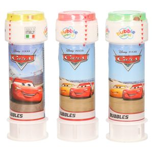 3x Disney Cars bellenblaas flesjes met bal spelletje in dop 60 ml voor kinderen - Bellenblaas