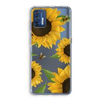 Sunflower and bees: Motorola Moto G9 Plus Transparant Hoesje Sunflower and bees: Motorola Moto G9 Plus Transparant Hoesje