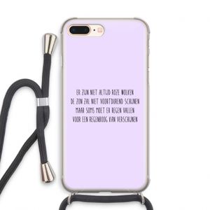 Regenboog: iPhone 7 PLUS Transparant Hoesje met koord