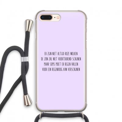 Regenboog: iPhone 7 PLUS Transparant Hoesje met koord